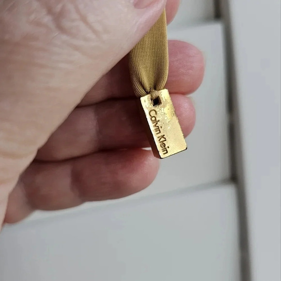 Calvin  Klein Swim Bikini Set Halter Swimwear Antique Gold Dark Yellow size 10 - Picture 3 of 7